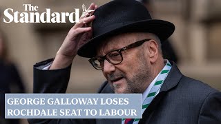 General election 2024 George Galloway loses seat to Labour in Rochdale [upl. by Anilok]