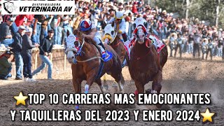 ⭐️Top 10 Carreras de Caballos más emocionantes y taquilleras del 2023 y enero 2024⭐️ [upl. by Atteragram655]