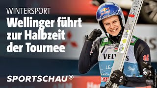 Lanišek siegt vor Kobayashi und Wellinger in Garmisch Vierschanzentournee Highlights  Sportschau [upl. by Azrim]