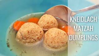 Kneidlach Matzah Dumpling Recipe  Fluffy Matzo Balls [upl. by Telfer447]