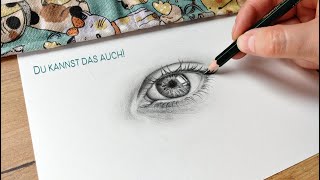 Ein realistisches Auge zeichnen  Material Tipps und Anleitung [upl. by Figge893]