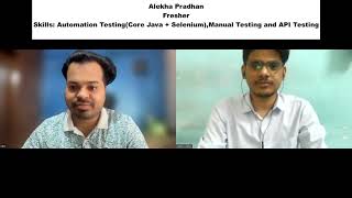 Software Testing Mock Interview for Fresher Profile  Automation Testing  Manual Testing [upl. by Loralie]