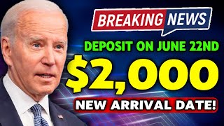 BREAKING ACCOUNTS NEW ARRIVAL OF 2000 STIMULUS CHECK WILL BE ON JUNE 22nd FOR SOCIAL SECURITY SSDI [upl. by Rhynd]