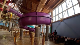 Purple Slide  Short Kids Slide  Zehnders Splash VIllage [upl. by Malvino]