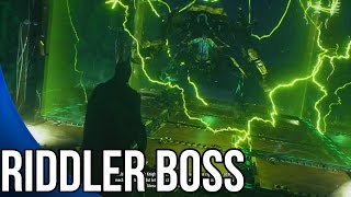 Batman Arkham Knight  The Riddler Boss Fight [upl. by Aidiruy]