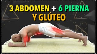 Combo de 9 ejercicios 3 para abdomen  6 para piernas y glúteos [upl. by Jessamyn723]