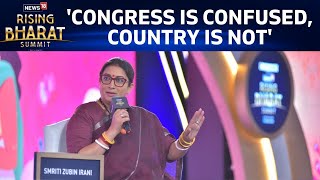 Smriti Irani  Union Minister Smriti Iranis Attack On Congress  News18 Rising Bharat 2024  N18V [upl. by Sremmus]