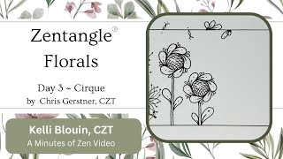 Zentangle®  Floral patterns  Day 3  Cirque [upl. by Ycaj]