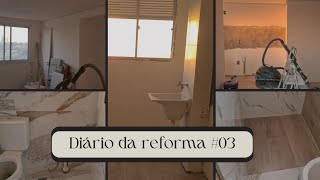 COMO ESTÁ A REFORMA DO NOSSO APARTAMENTO  DIÁRIO DA REFORMA 03 PLANO E PLANO [upl. by Keir239]