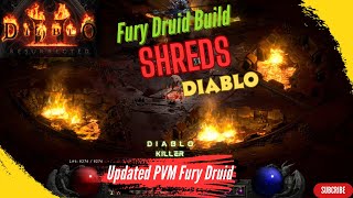 DIABLO 2 RESURRECTED FURY DRUID SHREDS DIABLO  UPDATED PVM BUILD [upl. by Nomra]