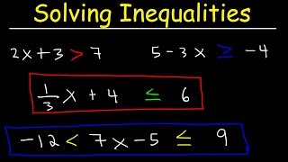 How To Solve Linear Inequalities Basic Introduction Algebra [upl. by Baillie]