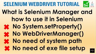 Selenium Manager in Selenium WebDriver  No System Property  No WebDriverManager  No Driverexe [upl. by Ydiarf879]