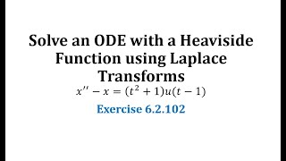 62102 Solve an ODE with a Heaviside Function using Laplace Transforms [upl. by Worrad]