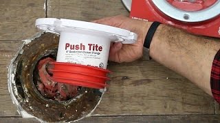 How to replace a toilet flange amp install toilet [upl. by Aili]