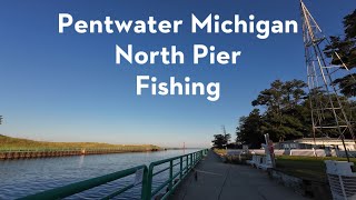 Fishing Pentwater Michigan North Pier [upl. by Tserof]