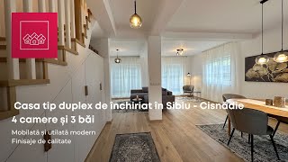 Casa de inchiriat in Sibiu  Cisnadie  tip duplex  4 camere [upl. by Phira]