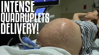 INTENSE QUADRUPLETS LABOR amp DELIVERY VLOG BIRTH VLOG  RAW amp REAL  TFYV 18 [upl. by Neelahtak]