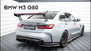 LED Spoiler for BMW M3 G80  Maxton Design Carbon Spoiler  maxtonized [upl. by Aretta612]