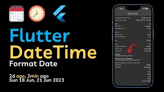 Flutter Date amp Time  How to Format DateTime in Flutter [upl. by Ahsauqram]