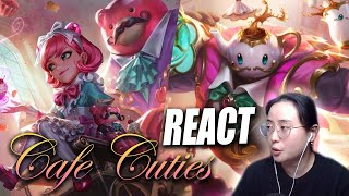 My REACTION to CAFE CUTIES Skins Bard Annie Vladimir Gwen Soraka Sivir  League of Legends [upl. by Ihana712]