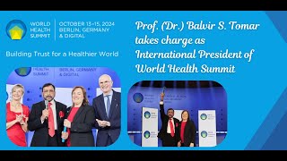 Taking charge as International President of World Health Summit [upl. by Hanonew]