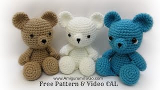 Crochet Bear Video Tutorial [upl. by Allegna]