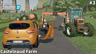 Placing amp Feeding Calves Baling amp Wrapping Grass Bales │Castelnaud│FS 22│Timelapse3 [upl. by Ruford508]