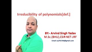 Irreducibility of polynomials definition and examples lecture 1 Ring theory Abstract algebra [upl. by Nessi813]