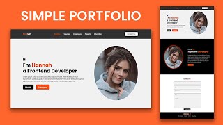 Create Simple Personal Portfolio Website with HTML amp CSS  Step by Step Tutorial [upl. by Ena]