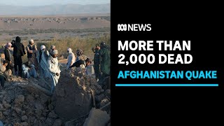 Powerful earthquake in Afghanistan kills more than 2000 with villages destroyed  ABC News [upl. by Adnarom]