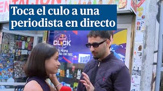 Toca el culo a una periodista mientras está en directo en el programa En boca de todos de Cuatro [upl. by Acsicnarf524]