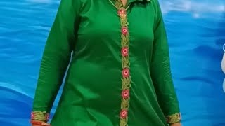 The Lawanyas Boutique presents a Long ALine Green Silk Dress  By the Fashion Designer  Chhavi [upl. by Oneal]