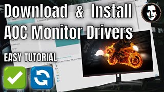 How to download and install AOC monitor drivers manually for Windows  2024 Working [upl. by Cullen]