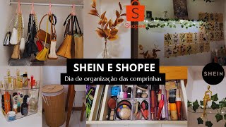 Compras da SHOPEE E SHEIN para casa  ORGAZINANDO E DECORANDO o meu cantinho [upl. by Irrabaj]