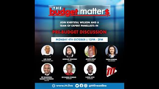 TT Budget Matters PreDiscussion  Budget Presentation From The Parliament  Monday October 4th 2021 [upl. by Jessica456]