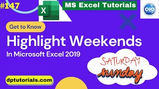 How To Highlight Weekends In Excel [upl. by Gavan218]