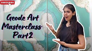 Resin Geode Art Masterclass Part 2😱 I RESIN ART I Step by Step Tutorial 😍 By Khushi Motwani [upl. by Ardelle587]