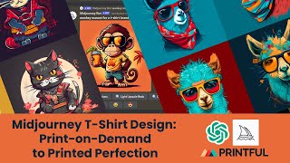 Midjourney TShirt Design PrintonDemand Pro to Printed Perfection [upl. by Enilesor915]