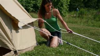 How to Pitch a Canvas Sibley Bell Tent  Official CanvasCamp Set Up [upl. by Dnomzed461]