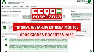 Tutorial Procedimiento para adjuntar méritos para las Oposiciones Docentes [upl. by Hoyt209]