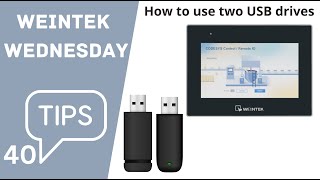 40 How to use two USB drives with a Weintek HMI  EasyBuilder Pro [upl. by Ahsinan]