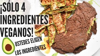 ¡ DESAYUNO DE SÓLO 4 INGREDIENTES  VEGANO SABROSÓN [upl. by Obau]