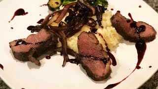 Pan Roasted Duck w GP Mash Duck Fat Brussels amp Lavender Berry Sauce Recipe in Description [upl. by Conrad]