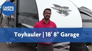 2018 Livin Lite Quicksilver 85x28FBA  Toy Hauler  Gray  RV Review [upl. by Iznil]