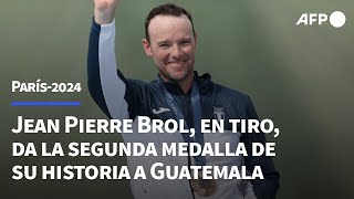 Jean Pierre Brol en tiro da la segunda medalla olímpica de su historia a Guatemala  AFP [upl. by Yeclek382]