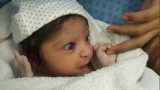 Cute Newborn Baby half an hour old [upl. by Nevanod]