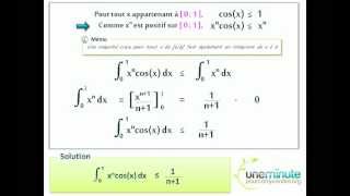Encadrer une Intégrale dune fonction cosinus [upl. by Dimitry]
