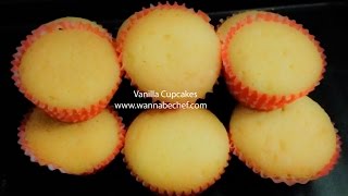 Simple Vanilla Cupcakes with Chefs Tip for perfect baking [upl. by Lulu]