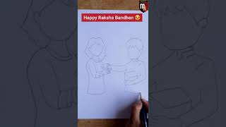 Raksha Bandhan Drawing Easy  Raksha Bandhan Drawing Step By Step  How To Draw Raksha Bandhan [upl. by Amadeus]