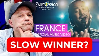 SlimaneMon Amour  France 🇫🇷  SLOW WINS  Eurovision BREATHTAKING PredictionTALKEurovision 2024 [upl. by Dinah]